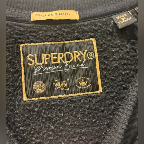 Superdry Los Angeles  “Alice” Black Crewneck Sweatshirt, cozy cotton blend 🖤 - Picture 5 of 10